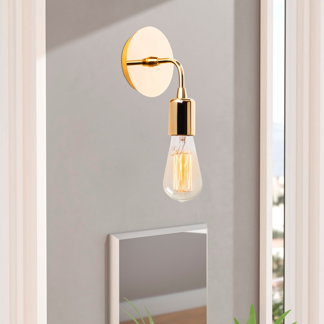 Aplica de perete, Harput - N-1325, Alby, 12 x 20 cm, 1 x E27, 40W, auriu - imagine 6